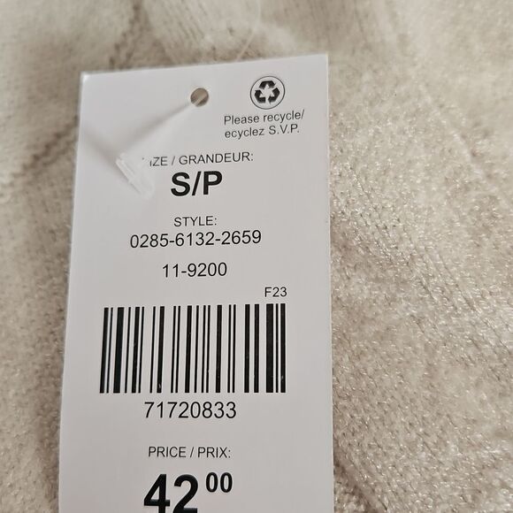 Suzy Shier Knitted Turtleneck Long Sleeves Sweater Small Off White - Picture 9 of 16